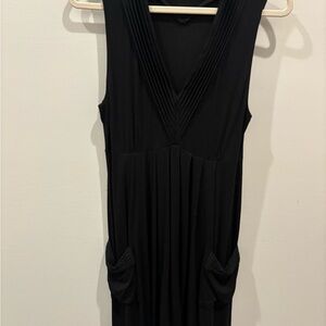 Calvin Klein Black Casual Resort Summer Pleated Midi Dress